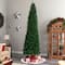 11ft. Pre-Lit Slim Green Mountain Pine Artificial Christmas Tree, Clear LED Lights